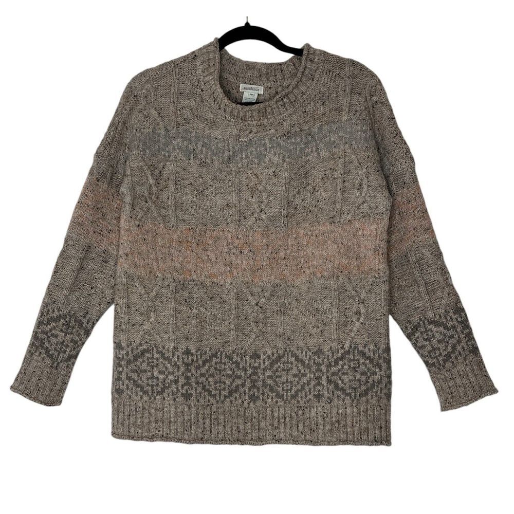 Sundance Sweater Women Size PM Wool Blend Top Cozycore Outdoor Grandmacore